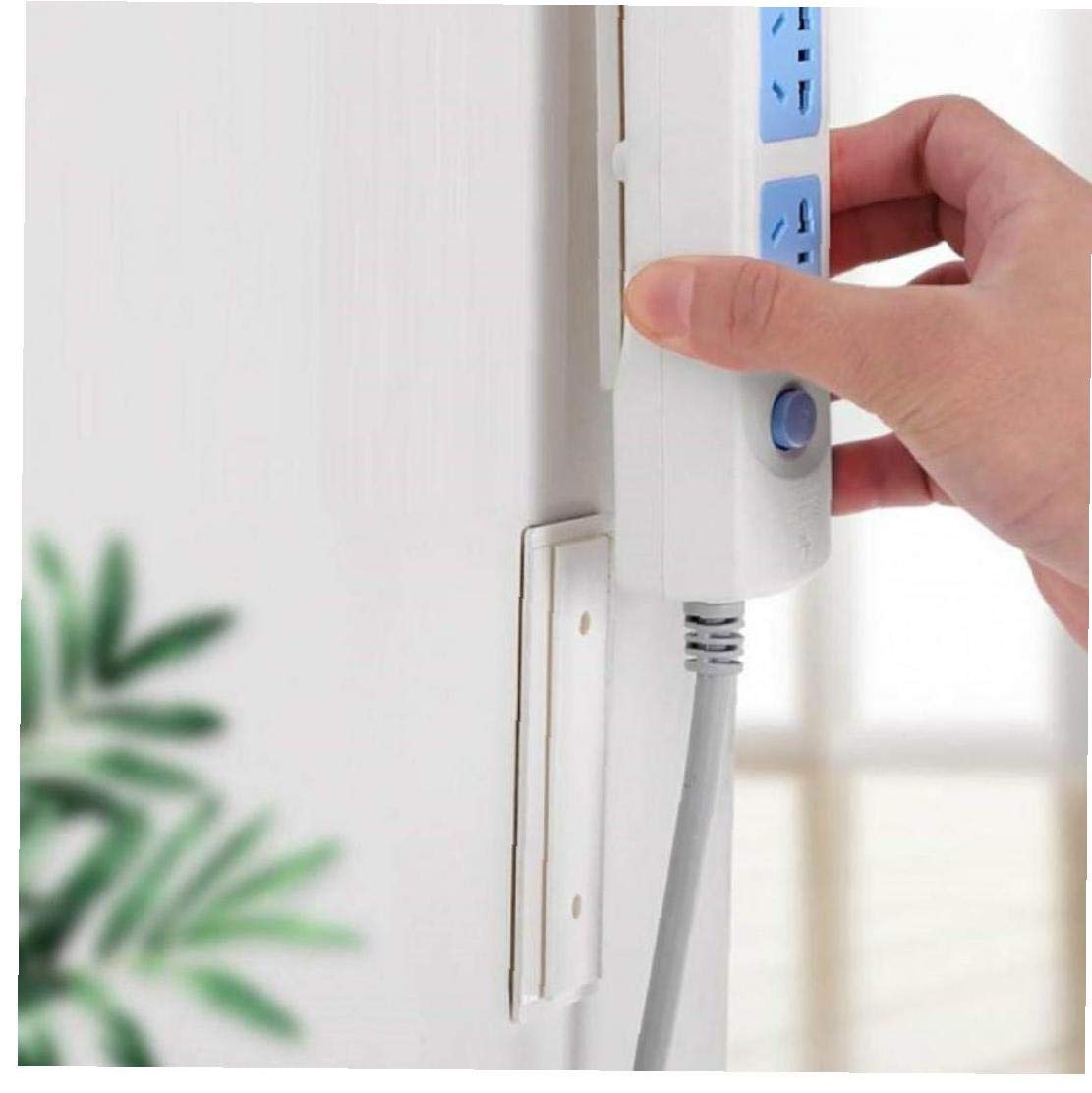 Self Adhesive Desktop Socket Fixer Cable Organizer Self Adhesive Power Strip Holder Fixator Wall Mounted Fixer