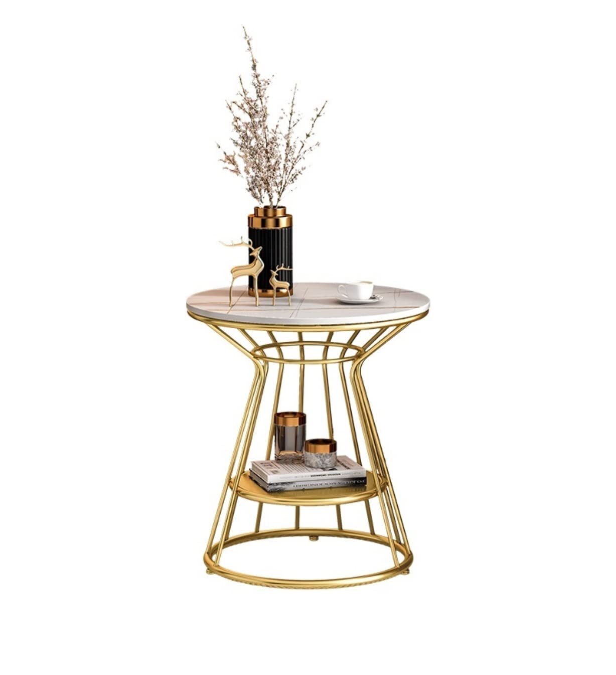 Table d'appoint en marbre modèle C pour salon et canapé
