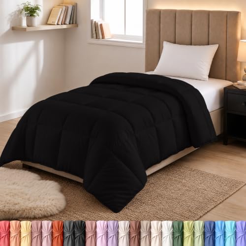 Image of Utopia Bedding Duvet Insert, Twin Comforter 64 x 88 Inches, Black