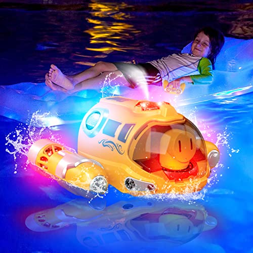 Remote Control Boat For Pools And Lake Toys, Rc Spray Gasboat, Light Up Rc Boat Water Toy, Fast Rc Boats For Adults And Kids, 2.4Ghz Remote Control, Upgrade Swimming Pool Toy For Boys And Girls #TOP1