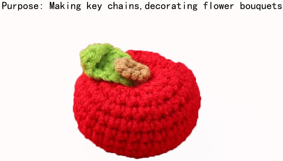 Leadigol Crochet Strawberry Sunflower DIY Craft Kit - Cotton Wool Handmade Strawberry Fruits Hanging Ornament - Unisex Kids All Seasons image 2