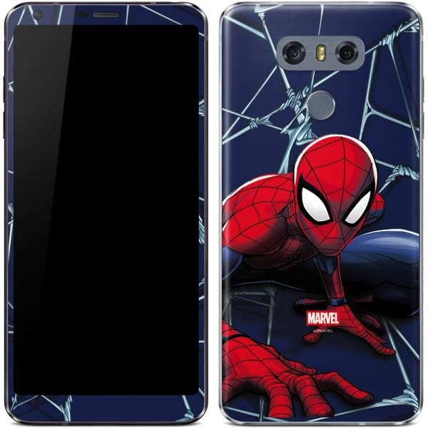 Skinit Decal Phone Skin Compatible with LG G6 - Officially Licensed Marvel Spiderman Crawling Spiderman Design