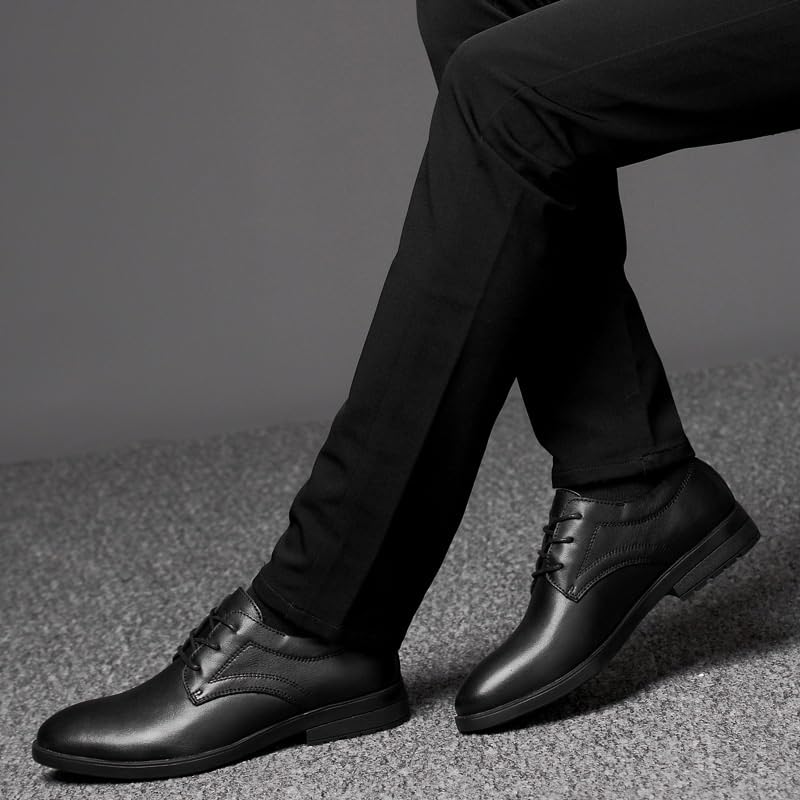Men's Black Business Shoes Classic Patent Lace-up Formal Oxford Mens Waterproof Dress Shoes3