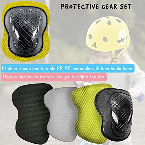 Casco de bici para niños con rodilleras y coderas para parque y patín 4