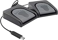 Vista 1 de iKKEGOL Conjunto de pedal doble USB actualizado Control de interruptor de 2 pies Programa de interruptor de pie de botón de 2 teclas Videojuego