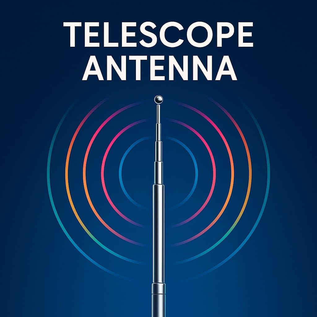 Antenna telescopica da 50 ohm (12-47 cm) con spina SMA - Antenna universale a banda larga per scanner, SDR, misuratori e radio amatoriale (40 MHz-6 GHz)