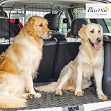 PawHut Hundegitter Auto Universal Kofferraumgitter Verstellbare Breite Hundeschutzgitter Auto Barriere Trenngitter für Hunde aus Stahl Schwarz 93-150 x 42 cm