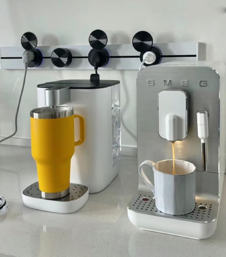 Miniatura 8 de Vaso de acero inoxidable de 20 onzas con asa con aislamiento de metal, taza de viaje para café con asa, vaso de doble pared con tapa y pajita, color