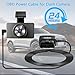 CERRXIAN OBD Power Cable for Dash Camera OBD2 to Type C Adapter Hardwire Charger Cable 24 Hours Surveillance/Acc Mode with Low Voltage Protection 13-40V to 5V 3A (11.5FT/3.5M) (Right Angle USB C)