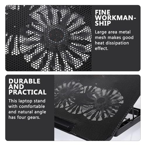 Base Refrigera Laptop Kisangel Negro ABS 36.5x26x3 cm miniatura 4