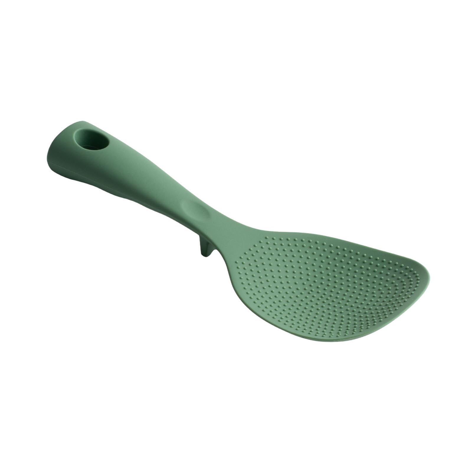 MALSSE Practical Standing Rice Scooper with Heatproof Handle Comfortable Grip Nonstick Cooking Spoon for Daily Use Rice Spoon