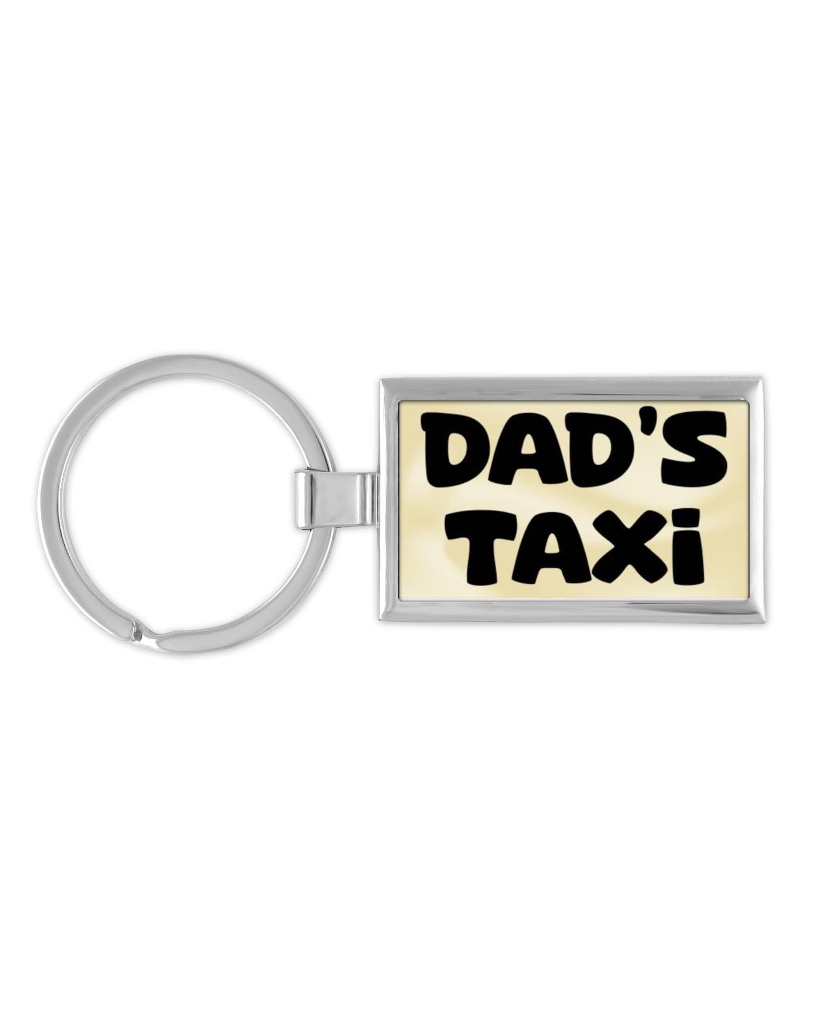 Dad Keyring Gift - Dad's Taxi - Nice Fun Cute Cheeky Metal Key Chain Novelty Present