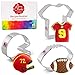 Ann Clark Football Cookie Cutter Set - 3 Piece - Football, Football Helmet, and T-Shirt - Tin Plated Steel
