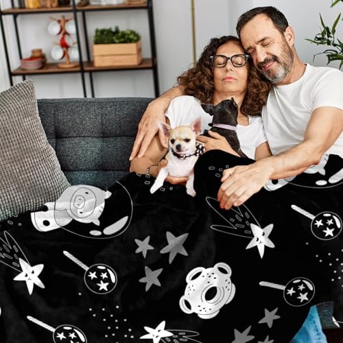 Couverture polaire cochon de l'espace en microfibre douce 150x130 cm