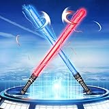MQDMINI 2 Packs 7 Colours Light Swords, High Brightness LED Lightsabers with FX Sound Effects, Expandable Light Up Sabres Dress Up Toys, Children's Day Gifts