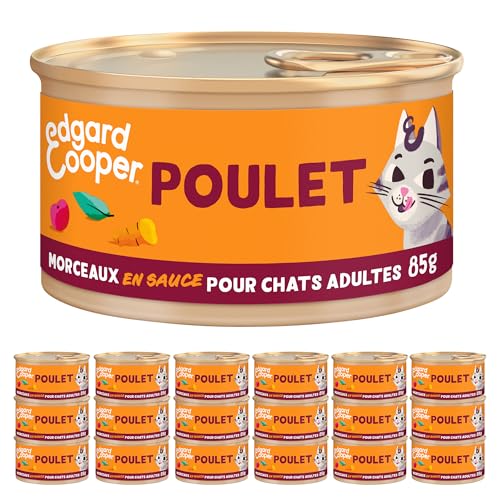 Edgard & Cooper Huhn Pastete Adult Katzenfutter 18er