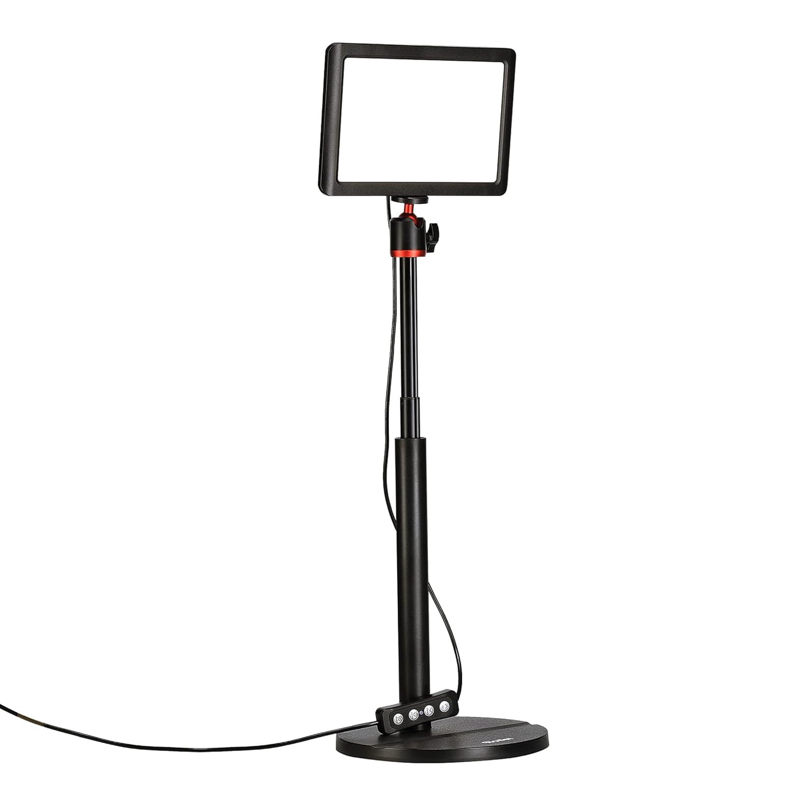 Rollei Lumis Key Light Scrivania, Faretto Streaming CRI 95+ Lampada per Video PC con Treppiede 28~78cm, Pannello Illuminatore LED Fotografia per Videomaker Podcast Youtuber Videoconferenza Webcam