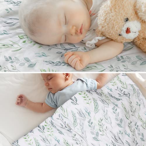 Image of DILIMI Car Seat Covers for Babies, Peekaboo Opening Infant Car Seat Canopy for Baby Boys Girls, 2 in 1 Mom Nursing Breastfeeding Covers, Minky Warm Carseat Canopy for Newborn, Green Leaf