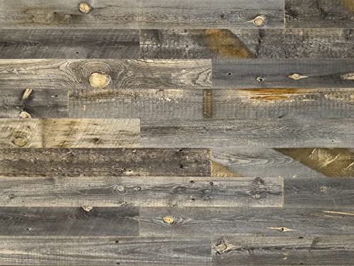 Centennial Woods Reclaimed Wood Planks, Gray Wooden Wall Planks, Laramie