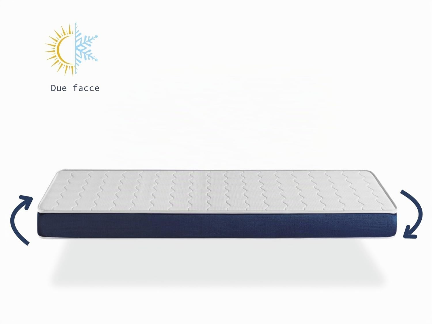 DORMISSIMO Materasso Lettino Bambino 70x140 BABY BLEU - ALTO 11 CM - Nucleo traforato e traspirante