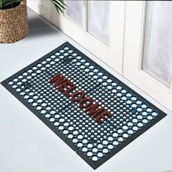 CASANEST Rubber Non-Slip Floor Mat Durable Restaurant Kitchen Bar Drainage Indoor Outdoor Wet Area Entrance Doormat 45 x 75 cms