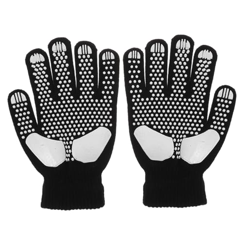 Toddmomy Boys and Ice Skating Gloves Rhinestone Decorated Winter Ski Gloves for Adults Stylish and Functional Slip Design for Cold Weather Sports