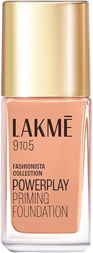Lakme 9 To 5 Primer + Matte Perfect Cover Liquid Foundation, Full Coverage, Has A Built-In Primer For Poreless, Long Lasting MakeUp, Cool Ivory, 25ml