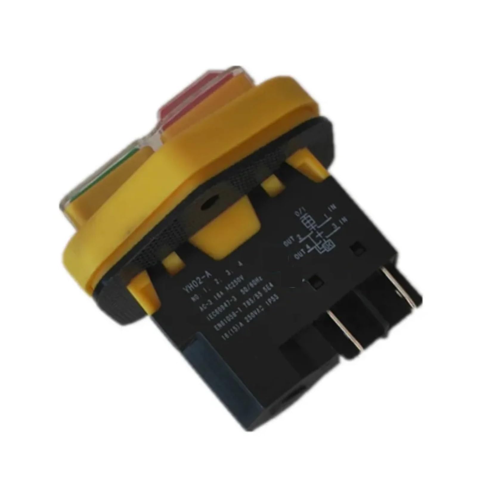 AUOQKQUT 1PC Electromagnetic switch start switch power tool switch 16A250V 4Pins Can Replace KJD17B