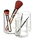 Bekith 3pc Premium Quality Acrylic Clear Plastic Apothecary Jar, Cotton Swab Ball Pad Holder, Qtip Jar Clear Makeup Organizer, Bathroom Containers Dispenser