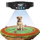 PATPET Electric Fence for Dogs - GPS Wireless Dog Fence Collar with 3 Warning Modes, Radius 33-9999 Yards, Rechargeable Dog Fence System IPX7 Waterproof Dog Fence Only for Outdoor