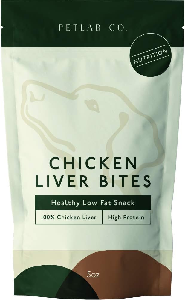 Pet Lab Co. 100% Freeze Dried Chicken Liver Bites | Healthy Dog Treats Great for Puppy Training | Natural Grain Free Dog Food