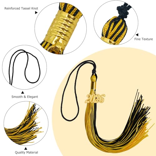 Image of GraduationMall Single&Multiple Color Graduation Tassel with 2026 Year Charm 9 inch