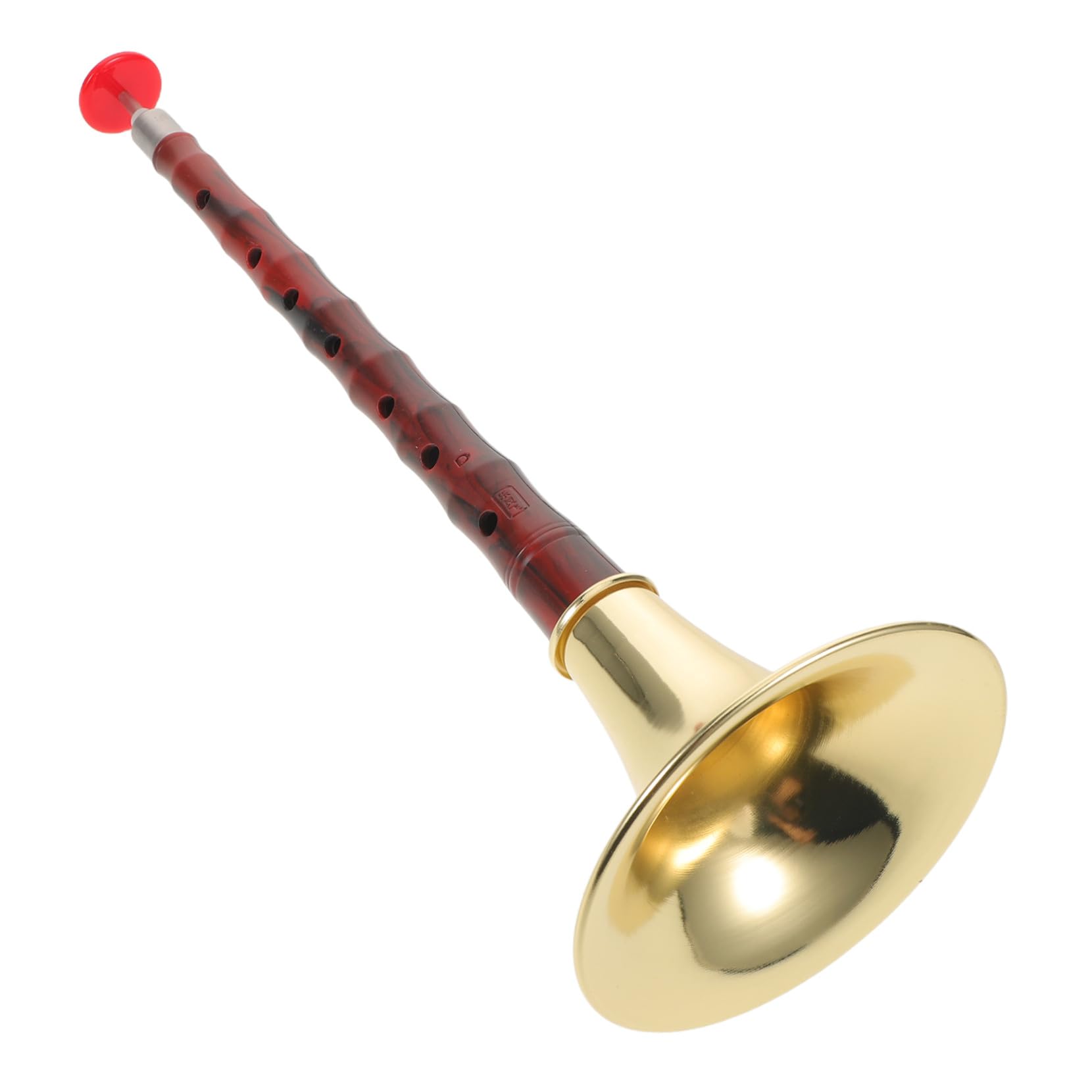 BESPORTBLE Traditionelles Chinesisches Volksmusikinstrument Suona in D-dur für Anfänger mit Abs Kunstharz Goldfarbenem Design Widerstandsfähig gegen Klima und Verschleiß für Volksfeste