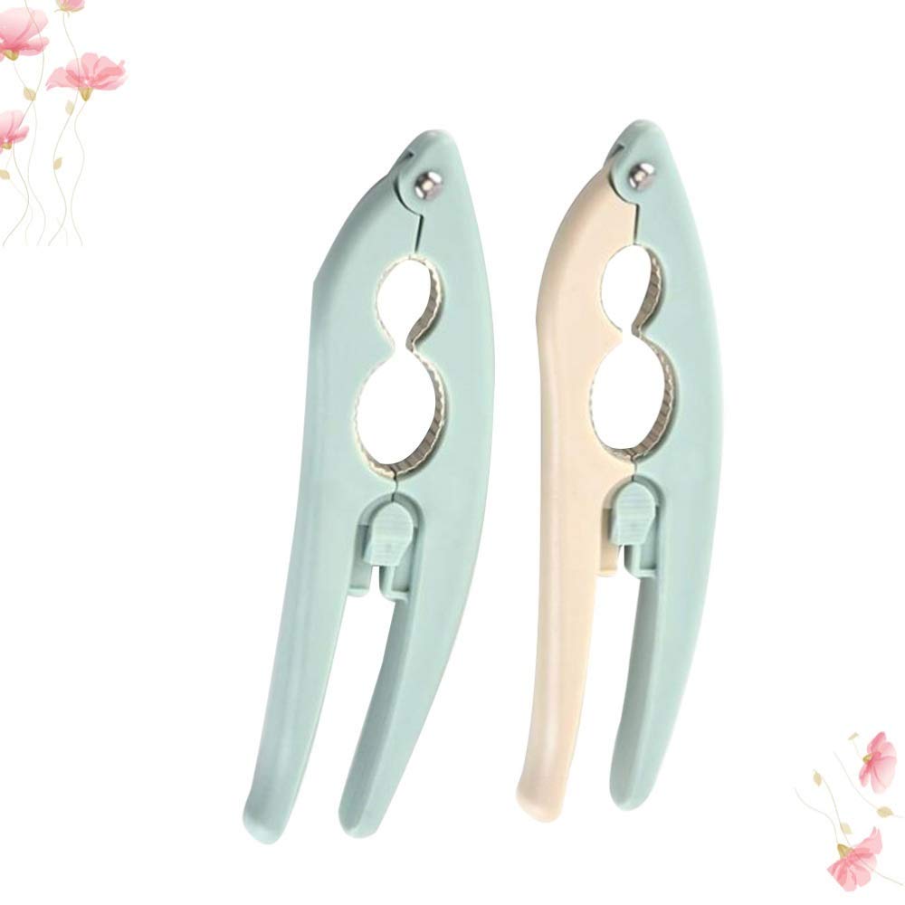 Clip Schiaccianoci, Schiaccianoci 2pcs Dado Multifunzione Noce di Noce pinze Dado pinze Dado Dado Shucker Portatile Clip Walnut per casa Apri Frutta Secca per Cucina (Color : As Shown)