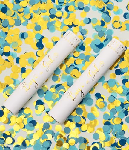 Image of Gender Reveal Confetti Cannon - 2 Blue Poppers
