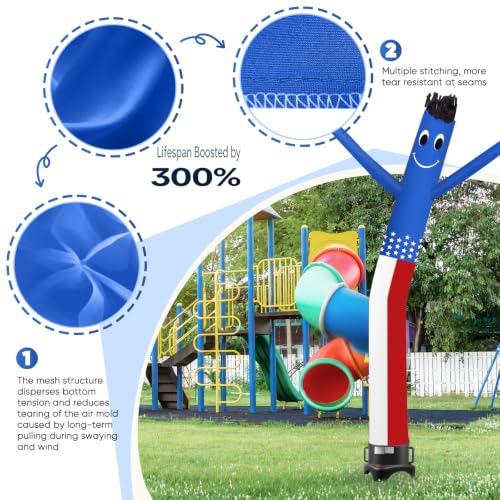 Image of 12FT Inflatable Dancing Man with 3 /4HP Blower, Highly Durable and Tear Resistant Polyester Polyamide Nylon Inflatable Man Dancing, Waving Inflatable Tube Guy