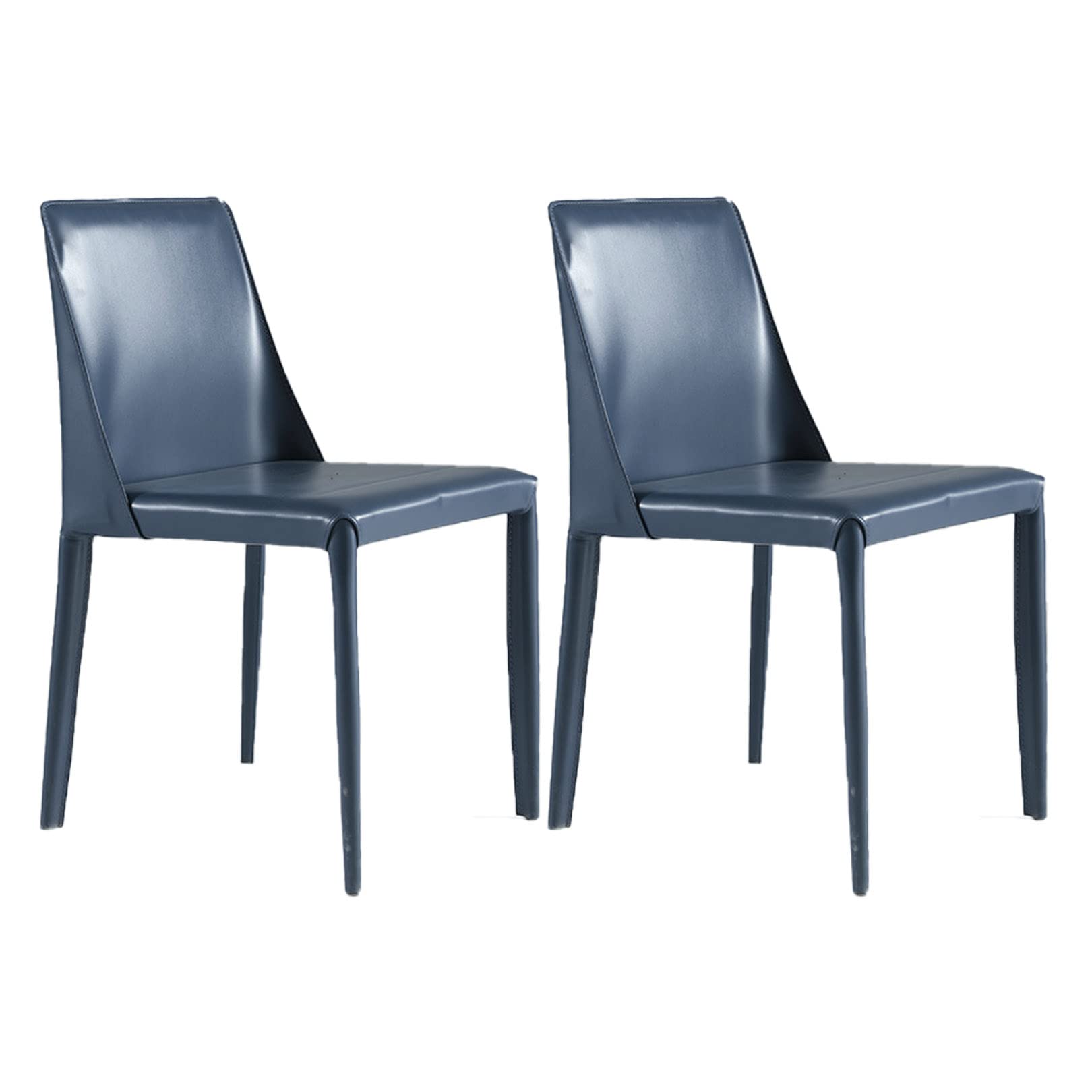 Chaises de salle à manger lot de 2 en cuir PU dossier accent et assise éponge de cuisine salon