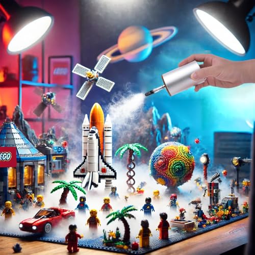 Máquina de humo portátil con control remoto - Diseño compacto con múltiples variantes, ideal para eventos, fotografía y teatro (blanco plateado) miniatura 6