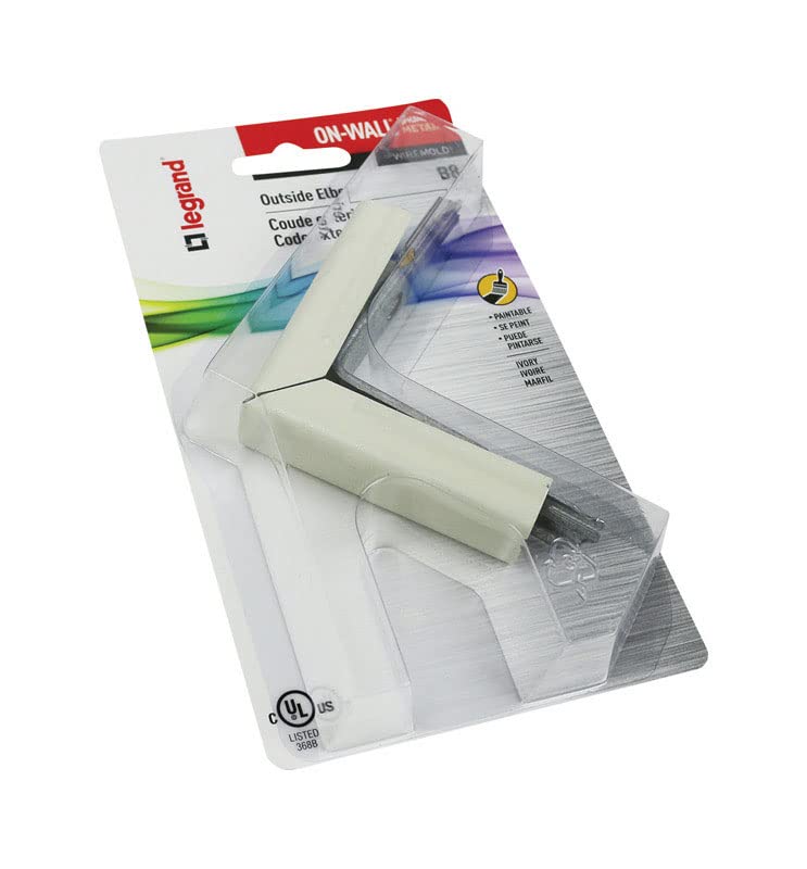 Coude extérieur en métal 90° Wiremold B-8 pour angle de mur