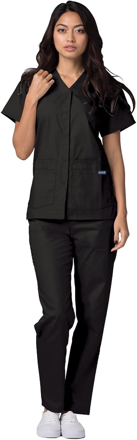 Miniatura 4 de Adar Universal Scrubs for Women - Snap Front Scrub Top