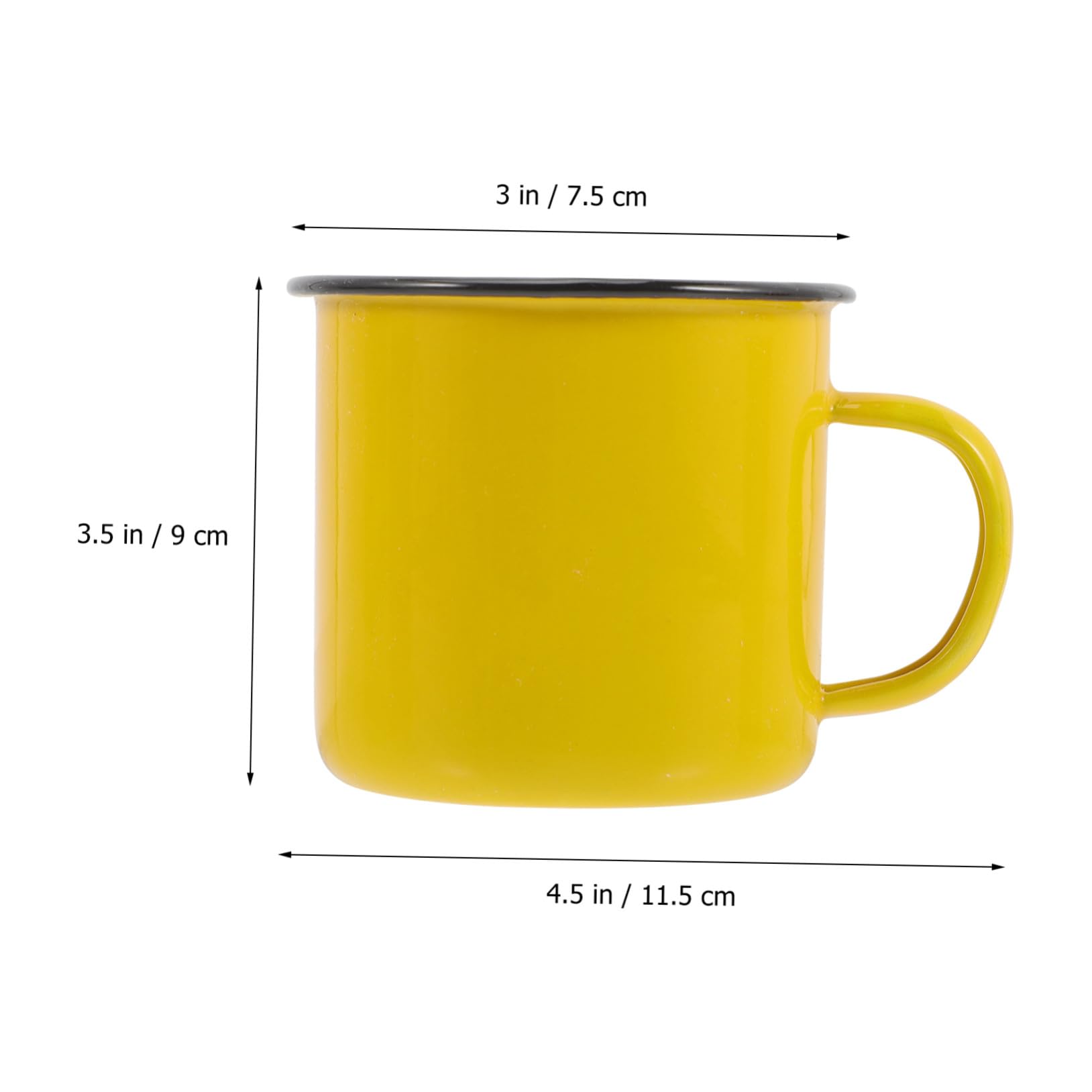 BESPORTBLE 4 Stück Emaille Becher 8cm Gesunde Leichtgewichtige Camping Becher Aus Emailliertem Stahl Extra Große Wasser Und Kaffeetasse in Rot Gelb Blau Und Grün Für Zuhause Und Outdoor