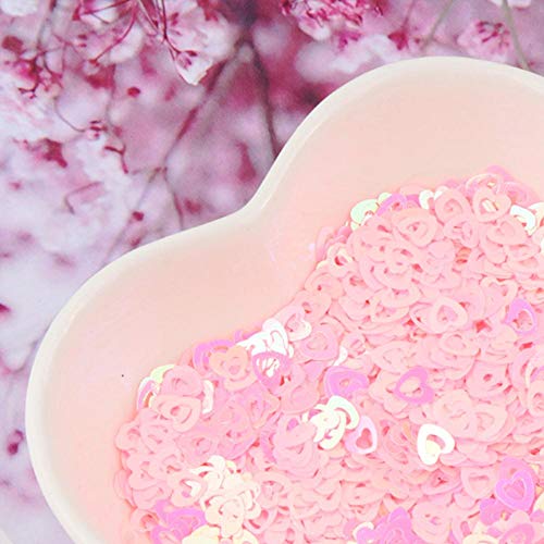 ALENAOO Nail Art Glitter Pailettes PET Ultradünne Hohle Herz Pailletten 4mm und 2,5mm Laser Glitter Pailletten… – Bild 6