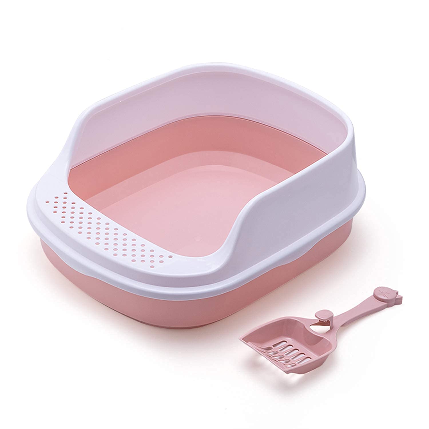 PSK PET MART Cat Litter Box Pet Cat Toilet Semi-Enclosed High Fence Cat Toilet Dog Tray Clean Scoop (Pink) (B09K5MLV1V) Amazon Price History, Amazon Price Tracker