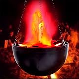 ❤ Flicker Feuer 5 W LED Flammenlampe Nachttisch Atmosphäre Lampe Hängelampe Lampe mit Motivdruck Künstliche Tischlampe mit einem Flackerlichteffekt Kreative Lichter Dekorative Leuchte Fernbedienung Birne Glühlampen