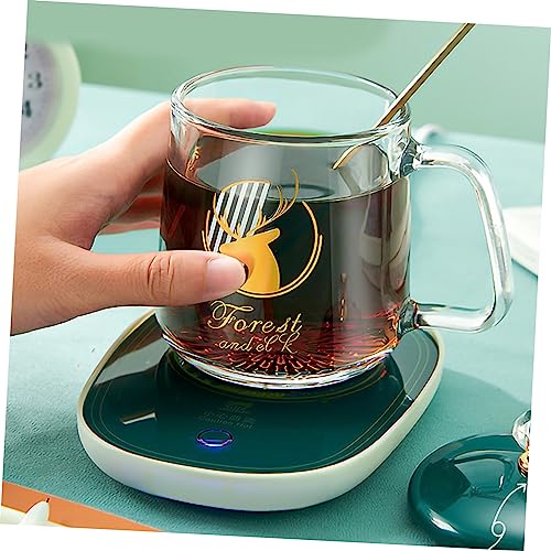 Alipis 1Set Coffee Cup Warmer Creative Mug with Heating Coaster for Tea Milk Present for Holidays US Plug Compatible Design for Daily Use