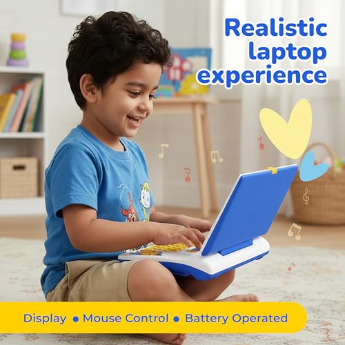 Image of Lifelong Educational Laptop for Kids 2-5 Years | 20-in-1 Fun Learning Modes with Music | AA Battery Operated with Mouse | Computer Toy with Alphabets, Words, Games & More | Playful Gift for Kids