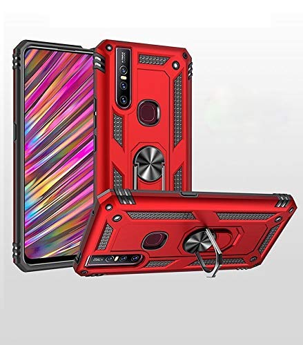 REALCASE Polycarbonate Vivo V15 Back Cover Case | Heavy Duty Dual Layer Hybrid Shock Proof Armor Defender Ring Case Back Cover for Vivo V15 (Red) (B07VQ2V718) Amazon Price History, Amazon Price Tracker
