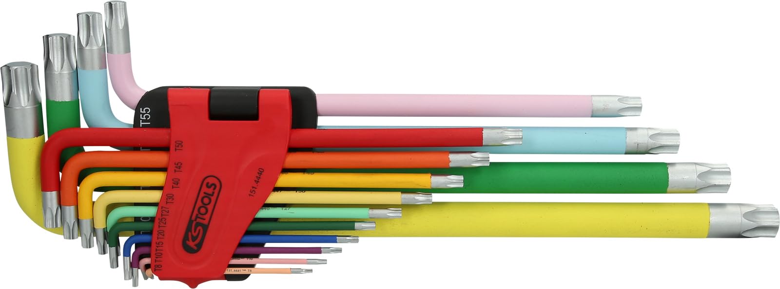 KS TOOLS Jeu de clés mâles coudées Torx, extra-longues, 14 pièces 151.4440