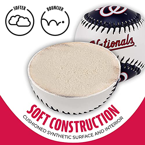 Image of Franklin Sports MLB Team Soft Baseballs - Team Logo - Fan Shop Toy Baseball for Kids - Decoration for Desks and Office