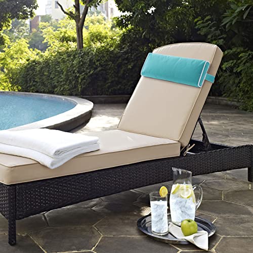 Enipate Outdoor Chaise Lounge Head Pillow, Pack Of 2 Water Resistant Headrest Pillows With Elastic Band For Pool Patio Chairs #TOP1